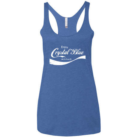 T-Shirts Vintage Royal / X-Small Crystal Blue Coke Women's Triblend Racerback Tank