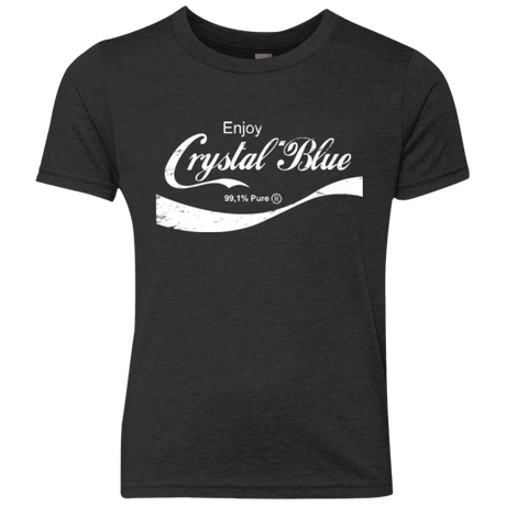 T-Shirts Vintage Black / YXS Crystal Blue Coke Youth Triblend T-Shirt