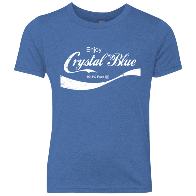 T-Shirts Vintage Royal / YXS Crystal Blue Coke Youth Triblend T-Shirt
