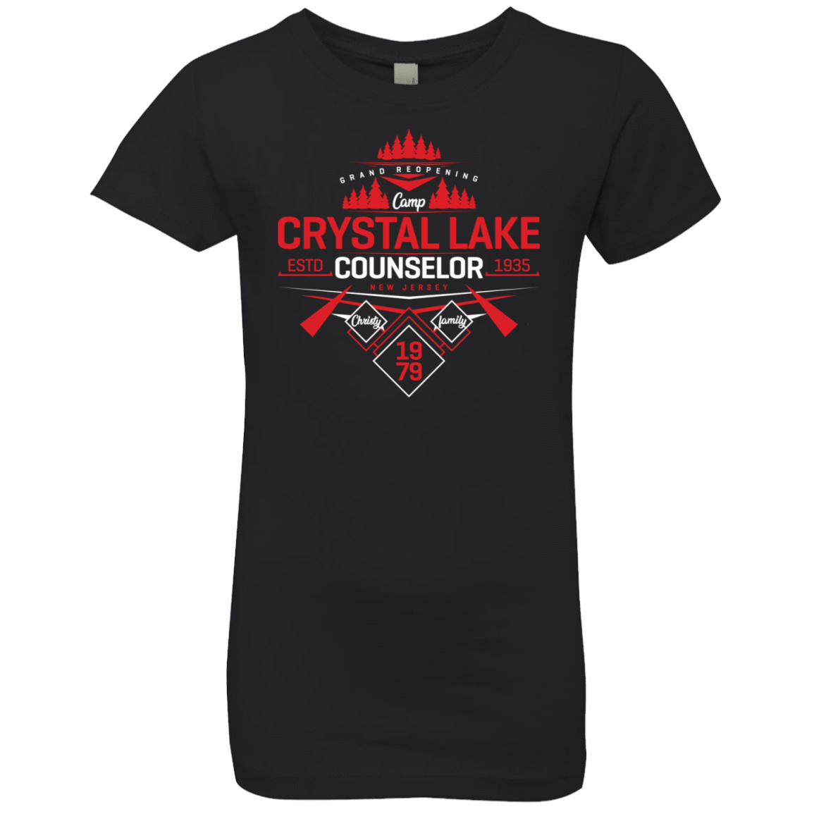 T-Shirts Black / YXS Crystal Lake Counselor Girls Premium T-Shirt