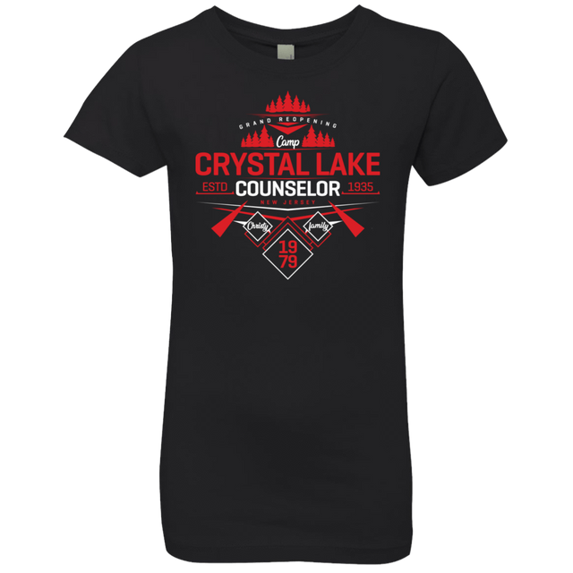 T-Shirts Black / YXS Crystal Lake Counselor Girls Premium T-Shirt