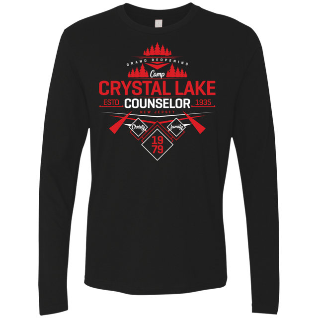 T-Shirts Black / S Crystal Lake Counselor Men's Premium Long Sleeve