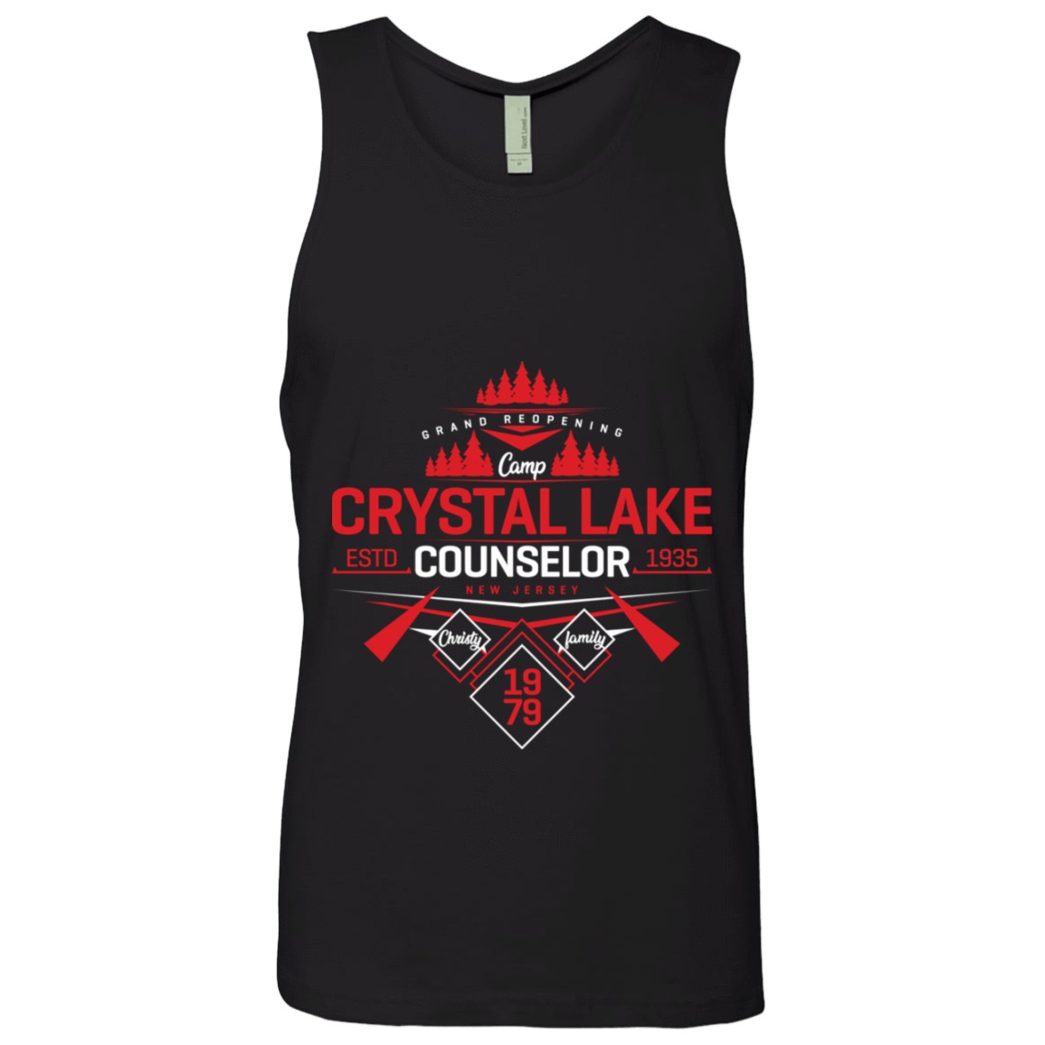 T-Shirts Black / S Crystal Lake Counselor Men's Premium Tank Top