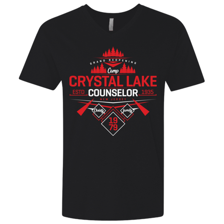 T-Shirts Black / X-Small Crystal Lake Counselor Men's Premium V-Neck