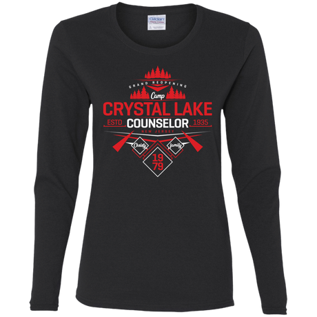 T-Shirts Black / S Crystal Lake Counselor Women's Long Sleeve T-Shirt