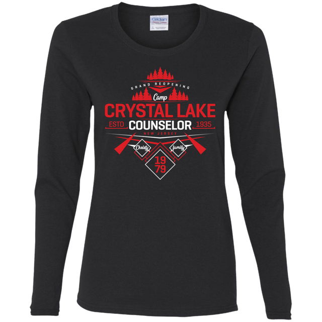 T-Shirts Black / S Crystal Lake Counselor Women's Long Sleeve T-Shirt