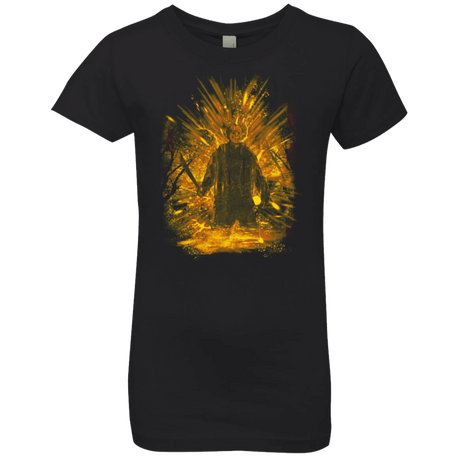 T-Shirts Black / YXS Crystal Lake Storm Orange Girls Premium T-Shirt