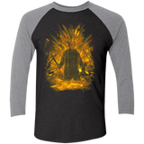 T-Shirts Vintage Black/Premium Heather / X-Small Crystal Lake Storm Orange Men's Triblend 3/4 Sleeve