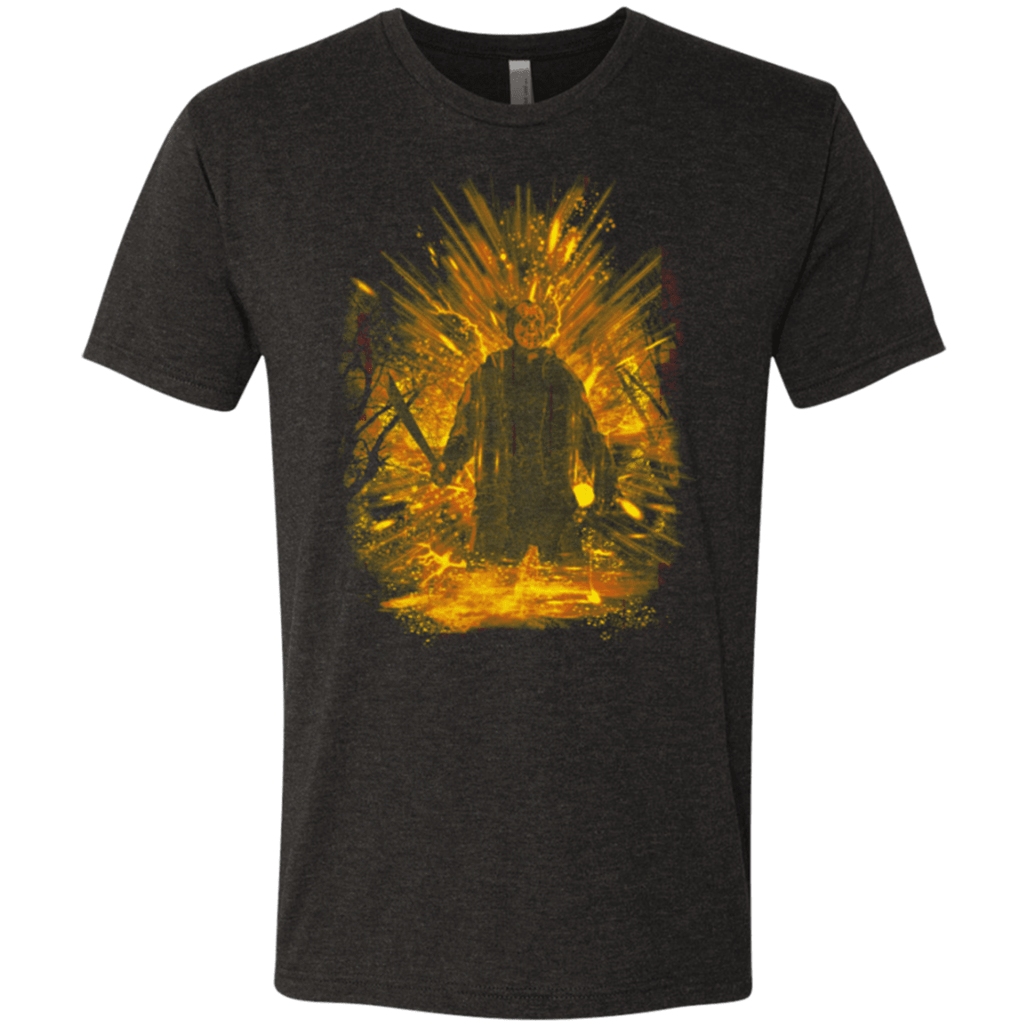 T-Shirts Vintage Black / Small Crystal Lake Storm Orange Men's Triblend T-Shirt