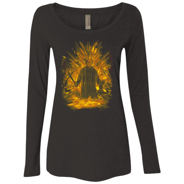 T-Shirts Vintage Black / Small Crystal Lake Storm Orange Women's Triblend Long Sleeve Shirt