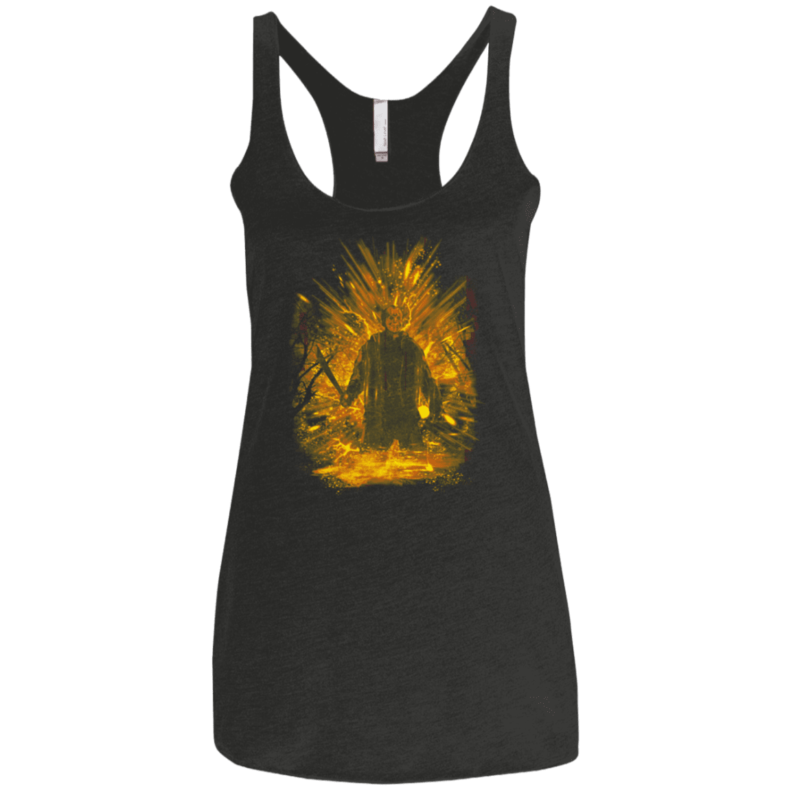 T-Shirts Vintage Black / X-Small Crystal Lake Storm Orange Women's Triblend Racerback Tank