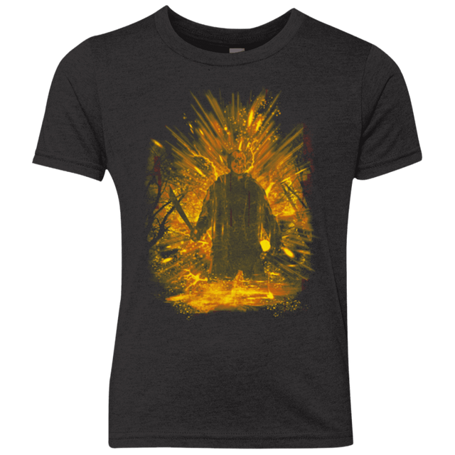 T-Shirts Vintage Black / YXS Crystal Lake Storm Orange Youth Triblend T-Shirt