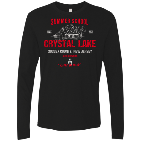 T-Shirts Black / Small Crystal Lake summer school Men's Premium Long Sleeve