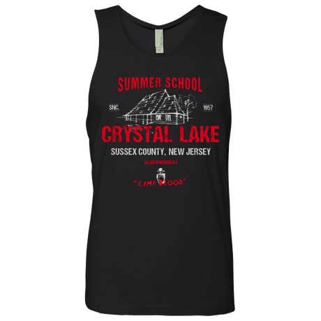 T-Shirts Black / Small Crystal Lake summer school Men's Premium Tank Top
