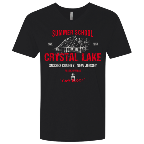 T-Shirts Black / X-Small Crystal Lake summer school Men's Premium V-Neck