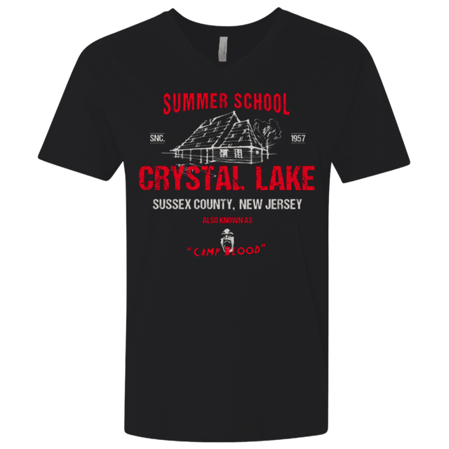 T-Shirts Black / X-Small Crystal Lake summer school Men's Premium V-Neck