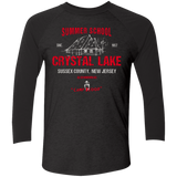 T-Shirts Vintage Black/Vintage Black / X-Small Crystal Lake summer school Men's Triblend 3/4 Sleeve