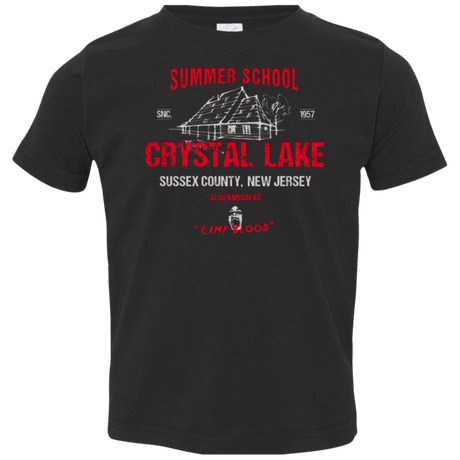 T-Shirts Black / 2T Crystal Lake summer school Toddler Premium T-Shirt