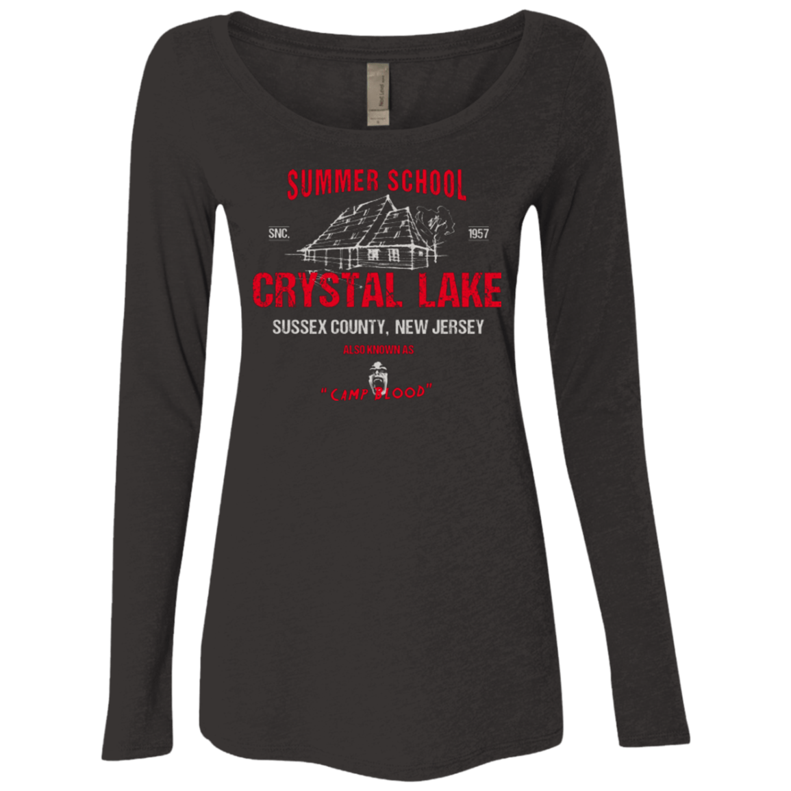 T-Shirts Vintage Black / Small Crystal Lake summer school Women's Triblend Long Sleeve Shirt