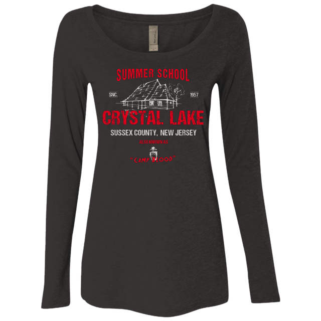 T-Shirts Vintage Black / Small Crystal Lake summer school Women's Triblend Long Sleeve Shirt
