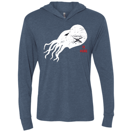 T-Shirts Indigo / X-Small Cthulhu(3) Triblend Long Sleeve Hoodie Tee