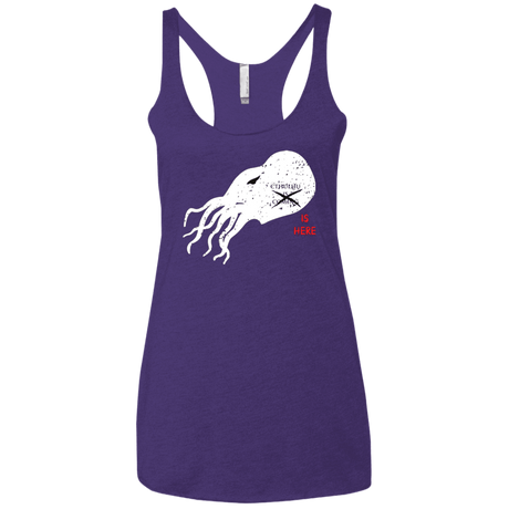 T-Shirts Purple / X-Small Cthulhu(3) Women's Triblend Racerback Tank