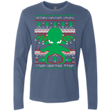 T-Shirts Indigo / Small Cthulhu Cultist Christmas Men's Premium Long Sleeve