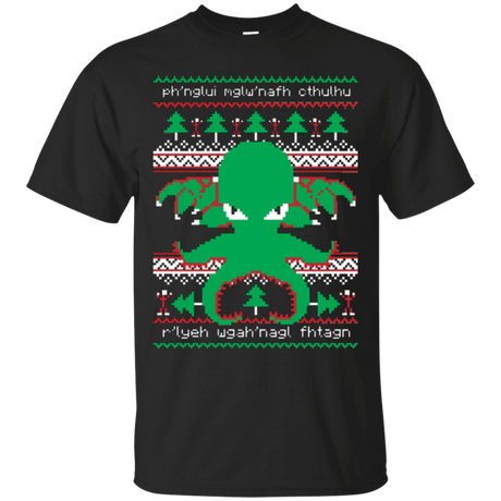 T-Shirts Black / Small Cthulhu Cultist Christmas T-Shirt