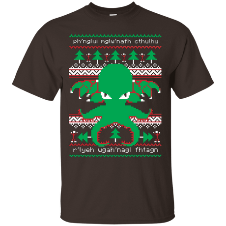 T-Shirts Dark Chocolate / Small Cthulhu Cultist Christmas T-Shirt