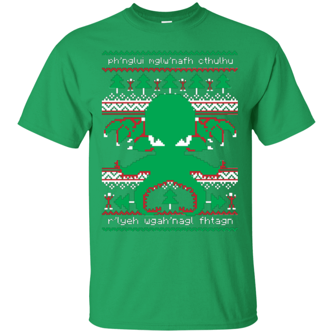 T-Shirts Irish Green / Small Cthulhu Cultist Christmas T-Shirt