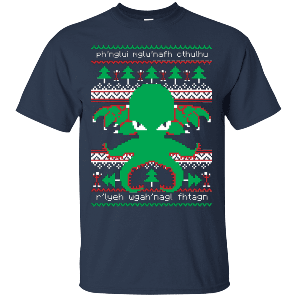 T-Shirts Navy / Small Cthulhu Cultist Christmas T-Shirt