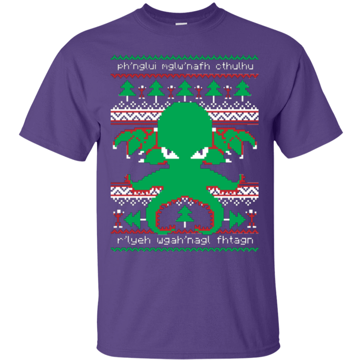 T-Shirts Purple / Small Cthulhu Cultist Christmas T-Shirt