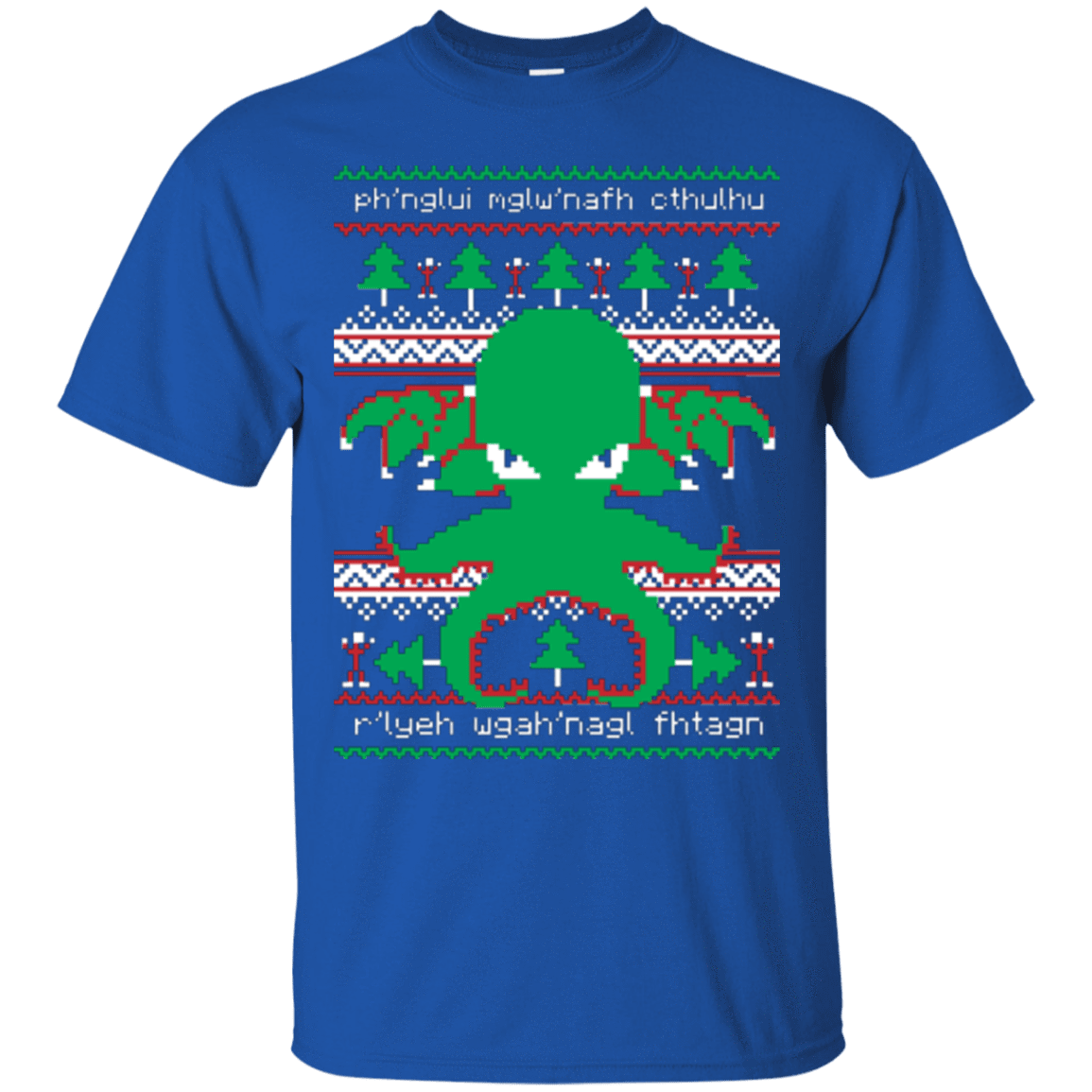 T-Shirts Royal / Small Cthulhu Cultist Christmas T-Shirt