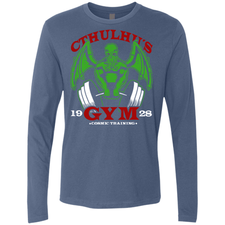 T-Shirts Indigo / Small Cthulhu Gym Men's Premium Long Sleeve