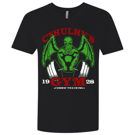 T-Shirts Black / X-Small Cthulhu Gym Men's Premium V-Neck