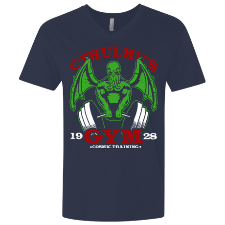 T-Shirts Midnight Navy / X-Small Cthulhu Gym Men's Premium V-Neck