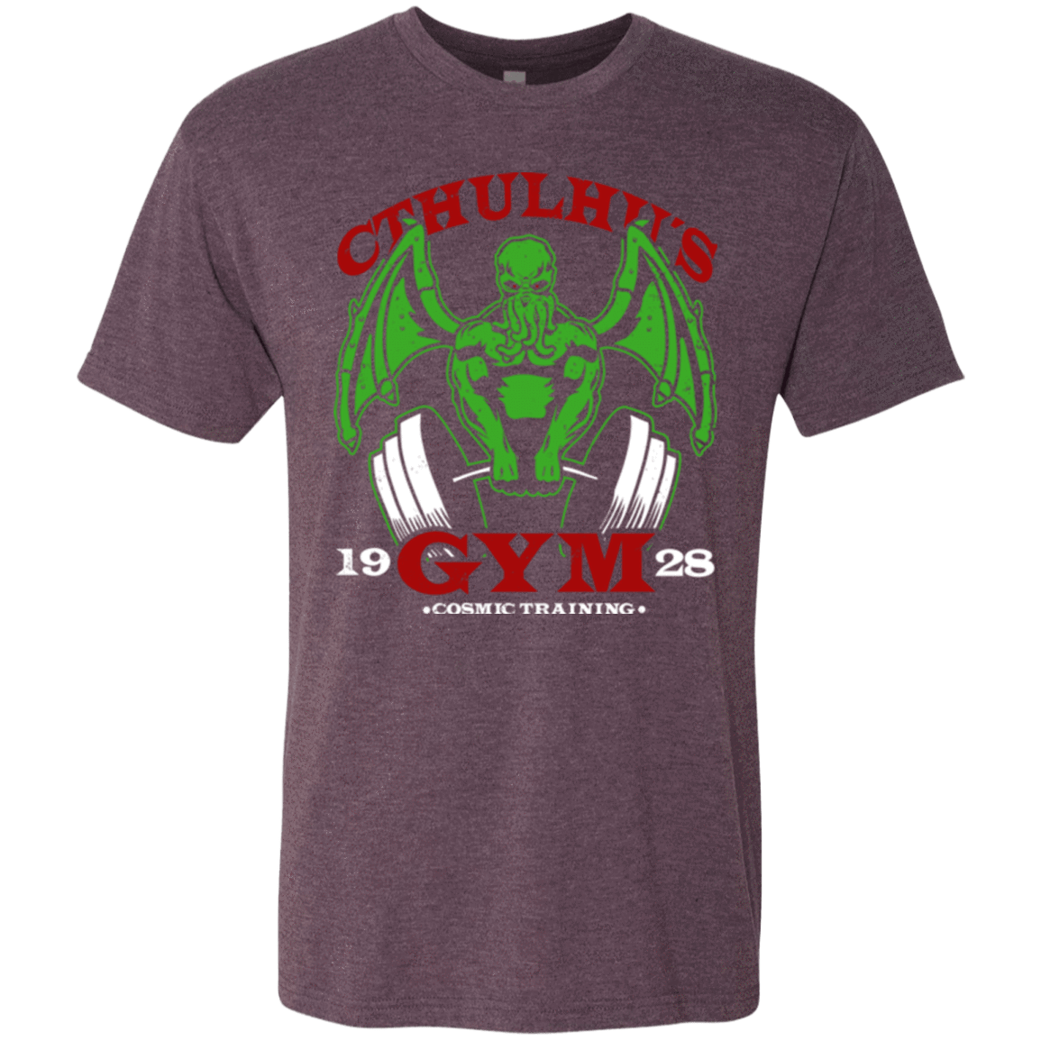T-Shirts Vintage Purple / Small Cthulhu Gym Men's Triblend T-Shirt