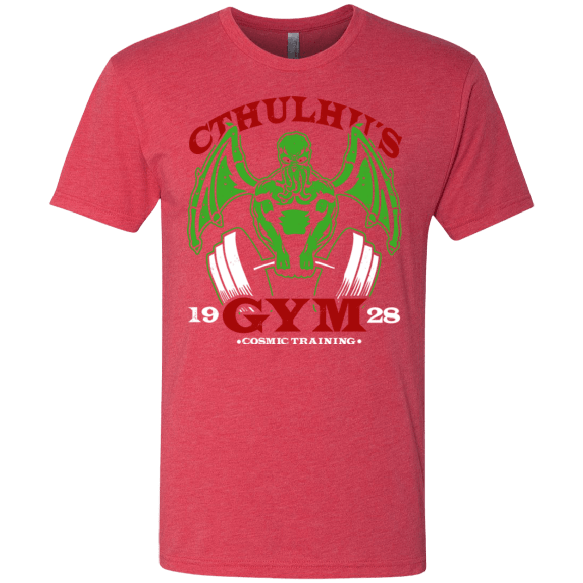 T-Shirts Vintage Red / Small Cthulhu Gym Men's Triblend T-Shirt