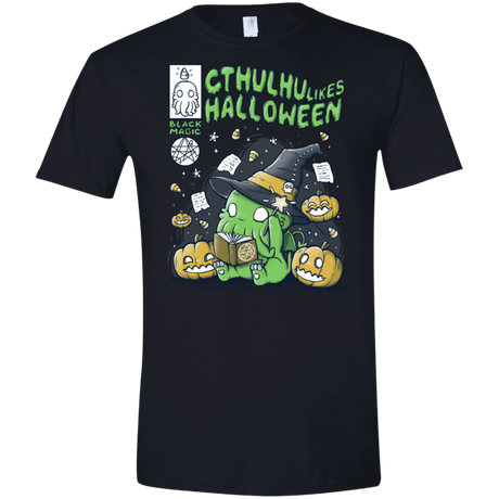 T-Shirts Black / S Cthulhu Likes Halloween Men's Semi-Fitted Softstyle