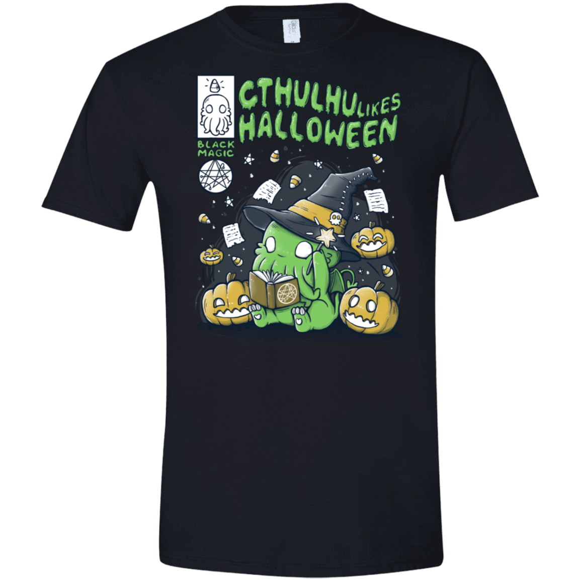 T-Shirts Black / S Cthulhu Likes Halloween Men's Semi-Fitted Softstyle