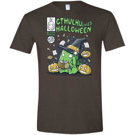 T-Shirts Dark Chocolate / S Cthulhu Likes Halloween Men's Semi-Fitted Softstyle