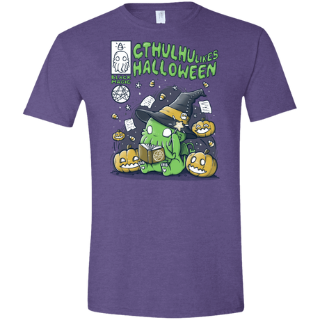 T-Shirts Heather Purple / S Cthulhu Likes Halloween Men's Semi-Fitted Softstyle