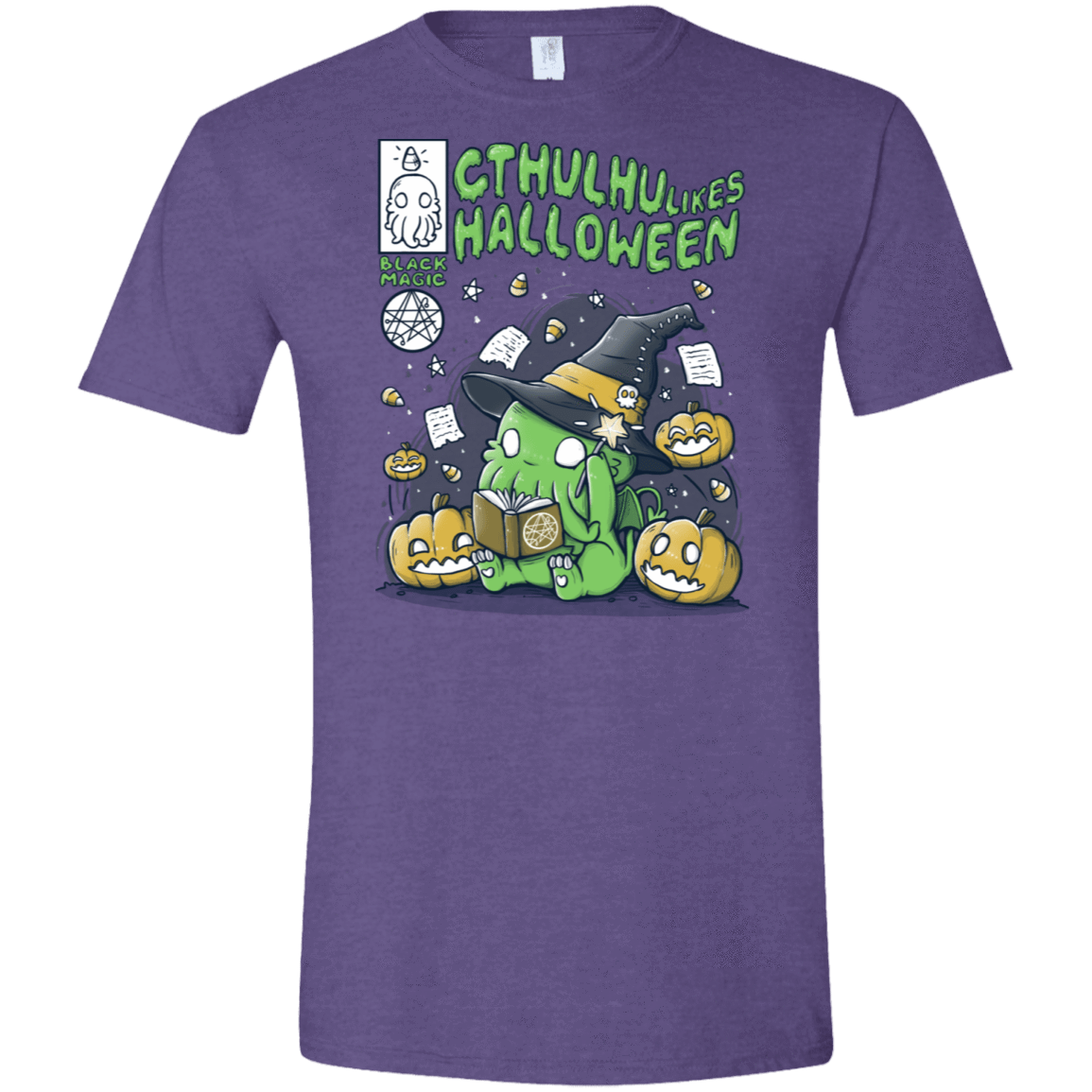 T-Shirts Heather Purple / S Cthulhu Likes Halloween Men's Semi-Fitted Softstyle