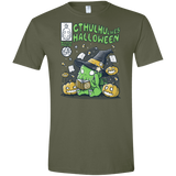 T-Shirts Military Green / S Cthulhu Likes Halloween Men's Semi-Fitted Softstyle