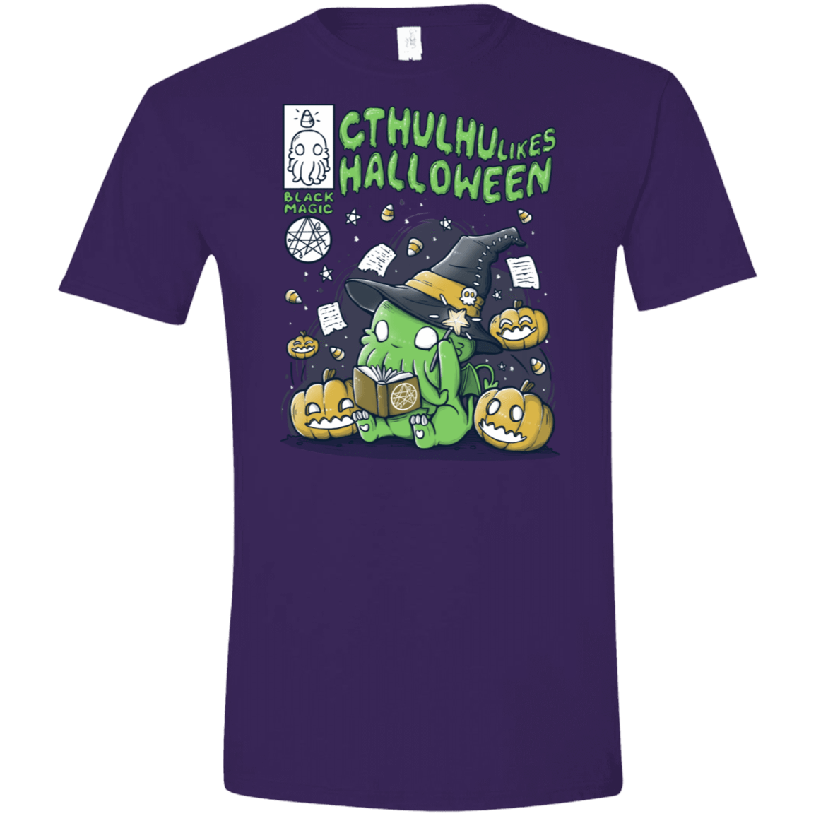 T-Shirts Purple / S Cthulhu Likes Halloween Men's Semi-Fitted Softstyle