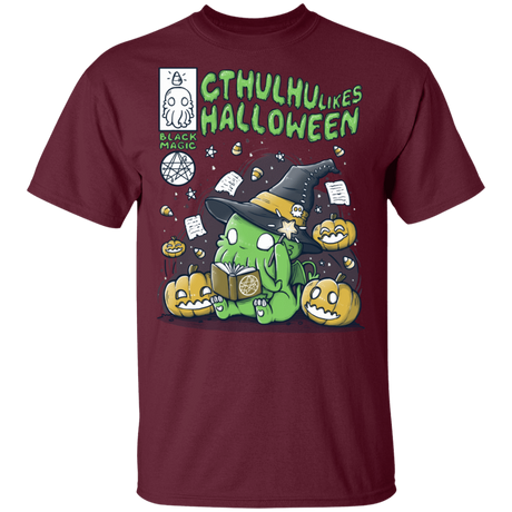 T-Shirts Maroon / S Cthulhu Likes Halloween T-Shirt