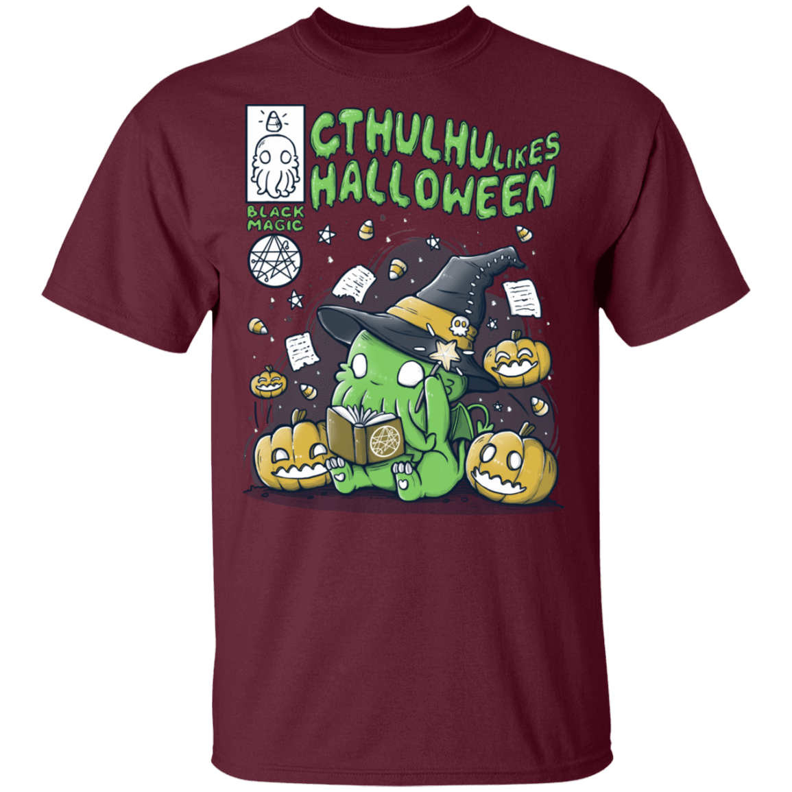 T-Shirts Maroon / S Cthulhu Likes Halloween T-Shirt