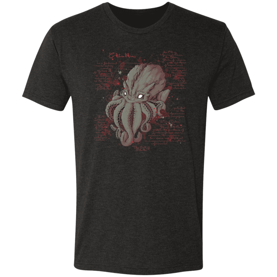 T-Shirts Vintage Black / S Cthulhu Note Men's Triblend T-Shirt