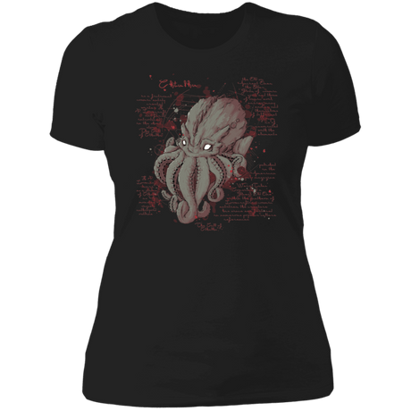 T-Shirts Black / X-Small Cthulhu Note Women's Premium T-Shirt