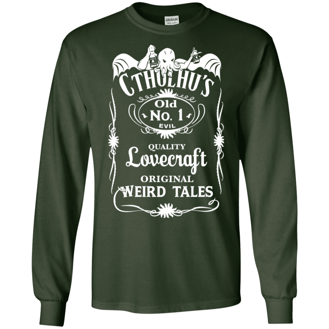 T-Shirts Forest Green / S Cthulhu's Men's Long Sleeve T-Shirt